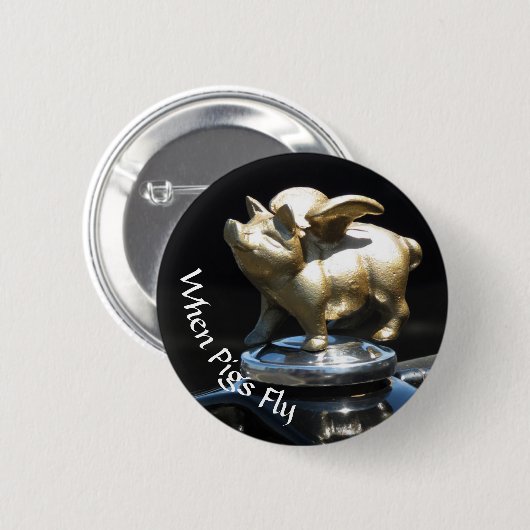 Wanneer varkens vliegen Button (Voorkant /achterkant)