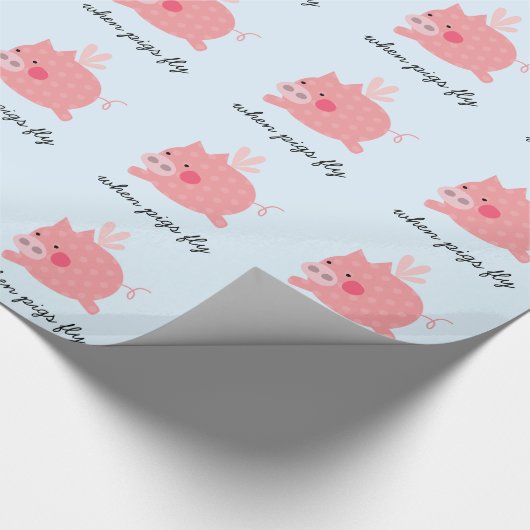 Wanneer varkens vliegen cadeaupapier (Hoek)