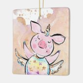 Wanneer varkens vliegen, een magische stekelvormer keramisch ornament (Links)