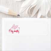 Wanneer varkens vliegen etiket (Insitu)