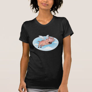 Wanneer varkens vliegen, gebeurt er flauwekul t-shirt
