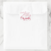 Wanneer Varkens vliegen, grillen Ronde Sticker (Tas)