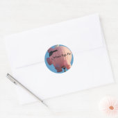 Wanneer varkens vliegen hete luchtballon Sticker (Envelop)