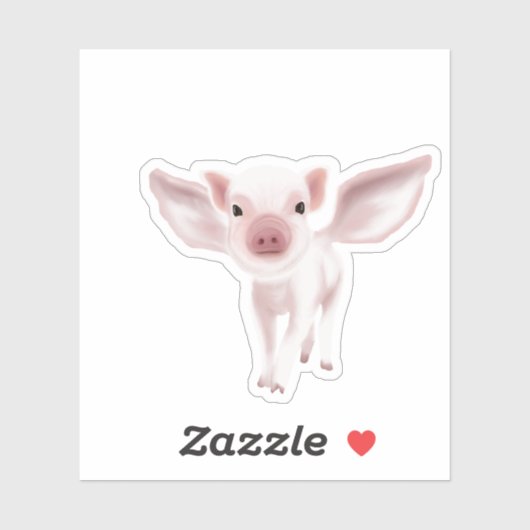 Wanneer varkens vliegen - Hier Piggy Sticker (Vel)