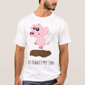 Wanneer varkens vliegen in het jaar van het varken t-shirt (Voorkant)
