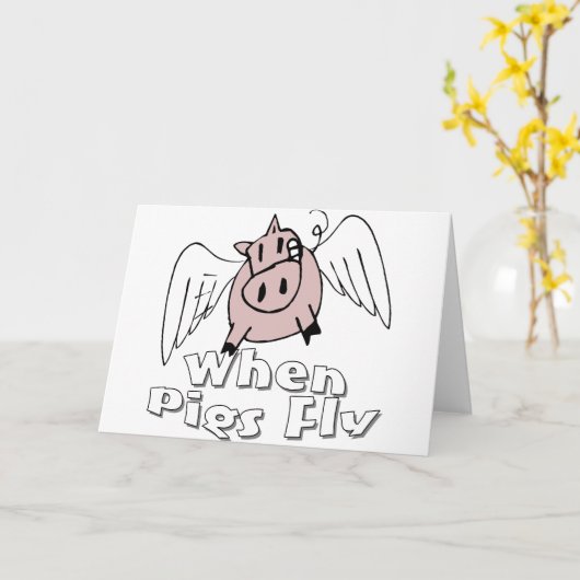 Wanneer varkens vliegen kaart (Gele Bloem)