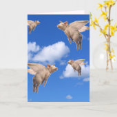 Wanneer varkens vliegen kaart (Gele Bloem)