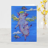 Wanneer varkens vliegen kaart (Gele Bloem)