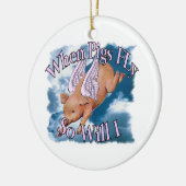 Wanneer varkens vliegen keramisch ornament (Links)