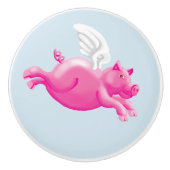 Wanneer varkens vliegen keramische knop (Voorkant)