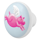 Wanneer varkens vliegen keramische knop (Rechts)