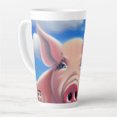 Wanneer varkens vliegen latte mok (Linkerhoek)