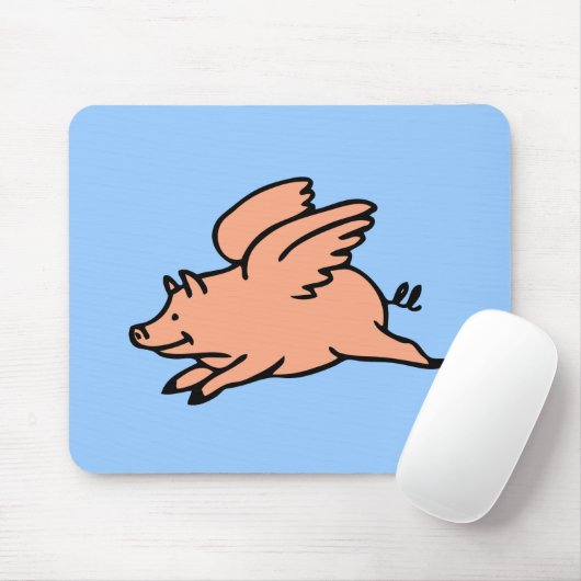 Wanneer varkens vliegen met Mousepad Muismat (Met muis)