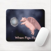 wanneer varkens vliegen muismat (Met muis)