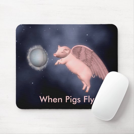 wanneer varkens vliegen muismat (Met muis)