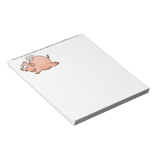 Wanneer varkens vliegen notitieblok (Schuin)