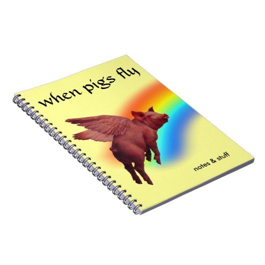 wanneer varkens vliegen notitieboek (Rechterzijde)