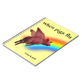 wanneer varkens vliegen notitieboek (Linkerzijde)