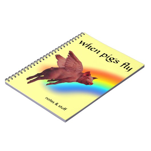 wanneer varkens vliegen notitieboek (Linkerzijde)