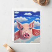 Wanneer varkens vliegen notitiekaartje (Voorkant / Achterkant in situ)