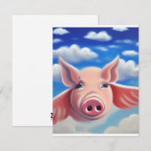 Wanneer varkens vliegen notitiekaartje (Voorkant / Achterkant)