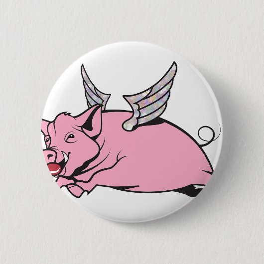 wanneer varkens vliegen ronde button 5,7 cm (Voorkant)