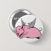 wanneer varkens vliegen ronde button 5,7 cm (Voorkant /achterkant)