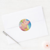 Wanneer varkens vliegen ronde sticker (Envelop)