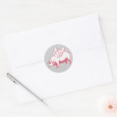 Wanneer varkens vliegen ronde sticker (Envelop)