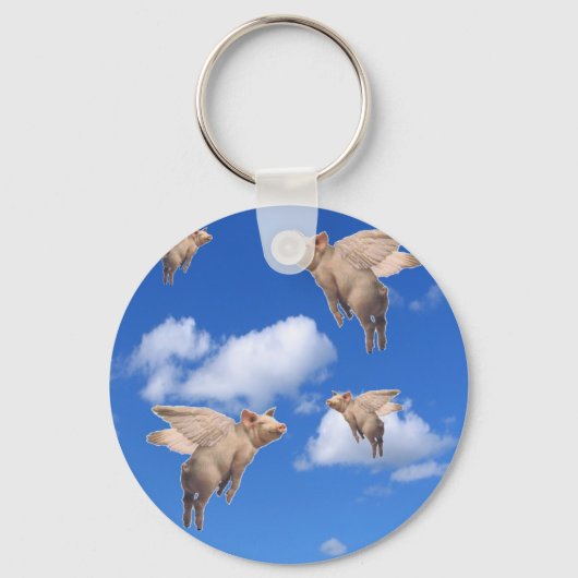 Wanneer varkens vliegen sleutelhanger (Voorkant)