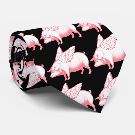 Wanneer varkens vliegen stropdas (Opgerold)