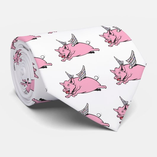 wanneer varkens vliegen stropdas (Opgerold)