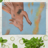 Wanneer varkens vliegen theedoek (Gevouwen)