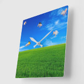 Wanneer Varkens vliegen vierkant klok (Hoek)