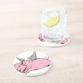 wanneer varkens vliegen zandsteen onderzetter (Zijkant)