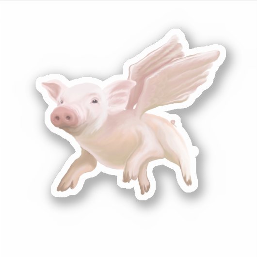 Wanneer Varkens vliegen - Zeg hen om terug te kome Sticker (Voorkant)