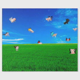 Wanneer Varkens vullingspapier voeren Cadeaupapier