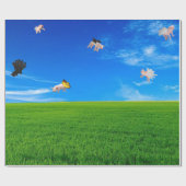 Wanneer Varkens vullingspapier voeren Cadeaupapier (Vlak)