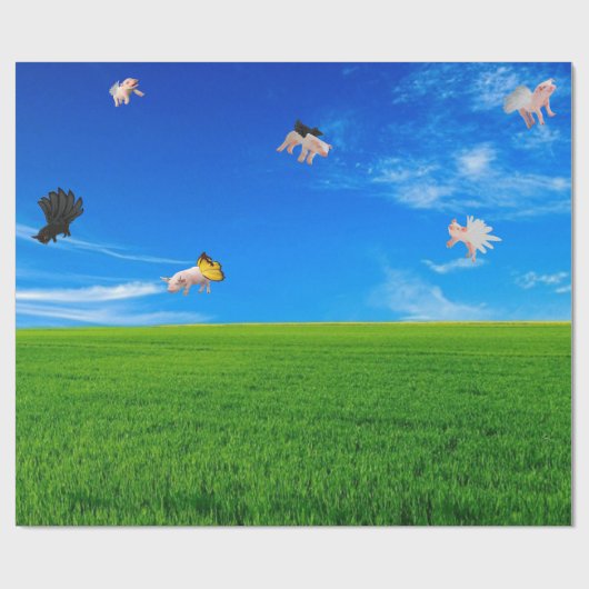 Wanneer Varkens vullingspapier voeren Cadeaupapier (Vlak)