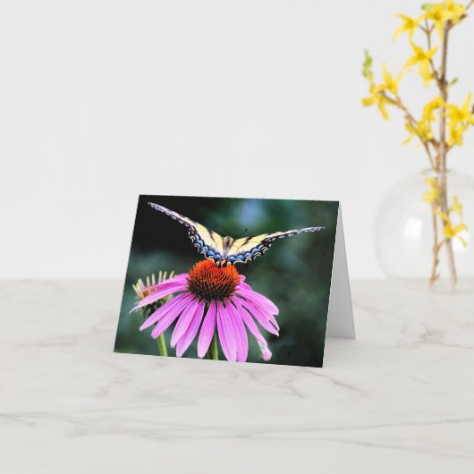 Wanneer vlinders verschijnen, let op Kaart (Gele Bloem)