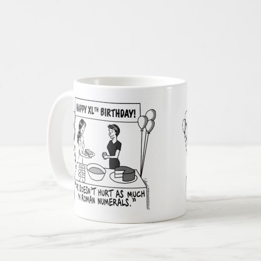 Wanneer vrouwen 40 klassieke Mok draaien (Voorkant links)