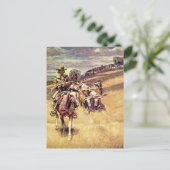 "Wanneer Wagon treins where Dim" van Charles M Rus Briefkaart (Staand voorkant)