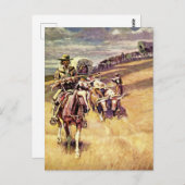 "Wanneer Wagon treins where Dim" van Charles M Rus Briefkaart (Voorkant / Achterkant)