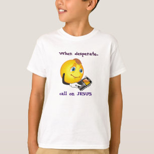 Wanneer Wanhopige Vraag op de T-shirt van Jesus