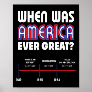 Wanneer was Amerika geweldig Sociale rechtvaardigh Poster
