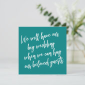 Wanneer we Blauwgroen uitgestelde bruiloft Kaart k (Staand voorkant)