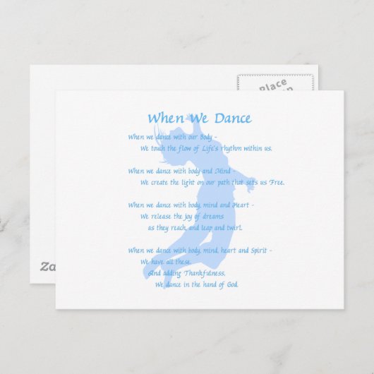 Wanneer we dans briefkaart (Voorkant / Achterkant)