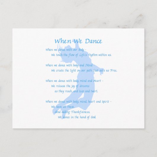 Wanneer we dans briefkaart (Voorkant)