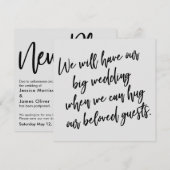 Wanneer we kunnen knuffelen grijs uitgestelde brui kaart (Voorkant / Achterkant)