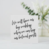 Wanneer we kunnen knuffelen grijs uitgestelde brui kaart (Staand voorkant)